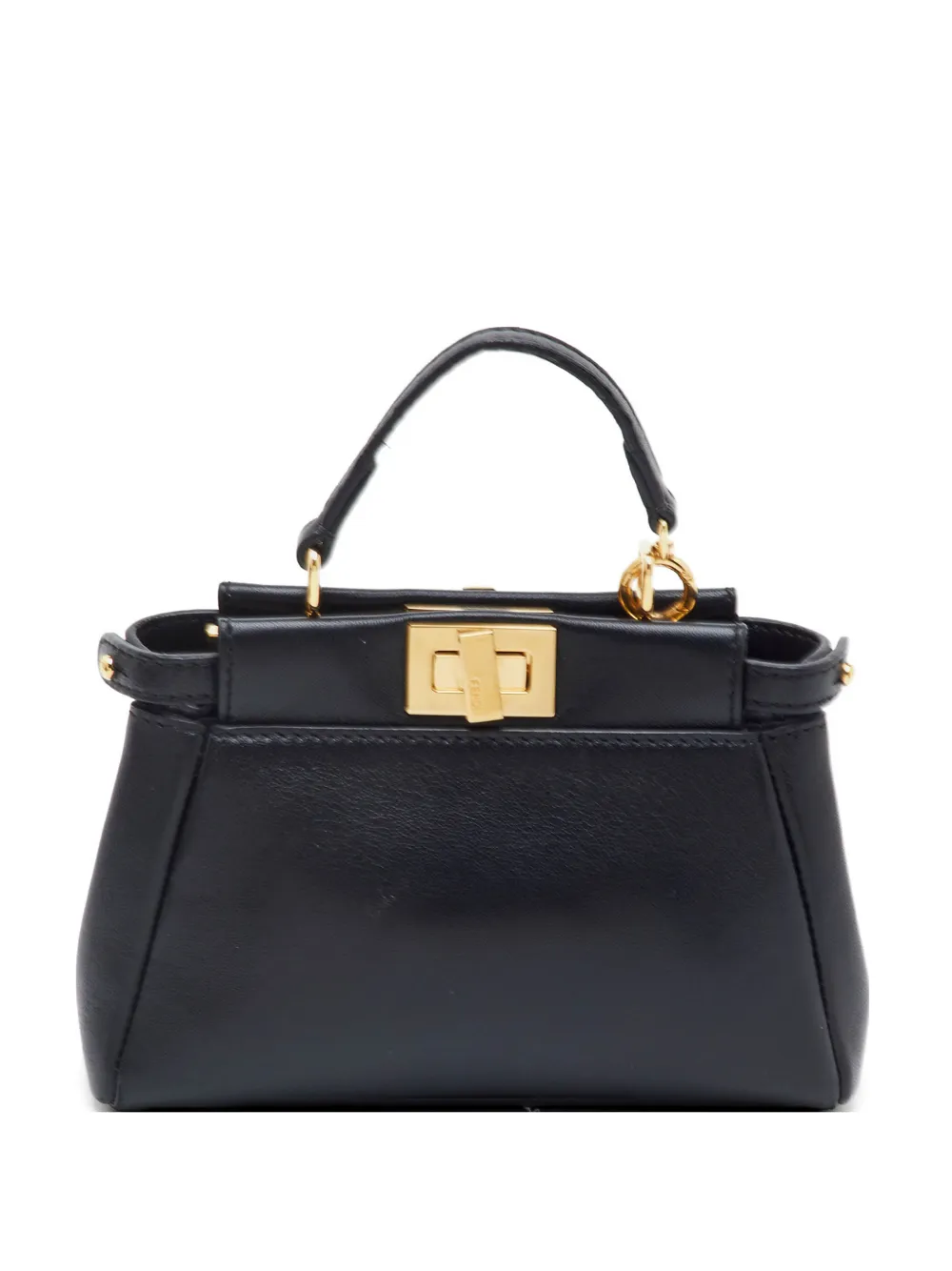 Fendi Pre-Owned micro Peekaboo leather tote bag - Nero