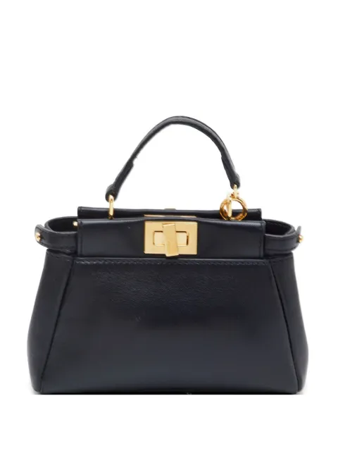 Fendi Pre-Owned micro Peekaboo leather tote bag