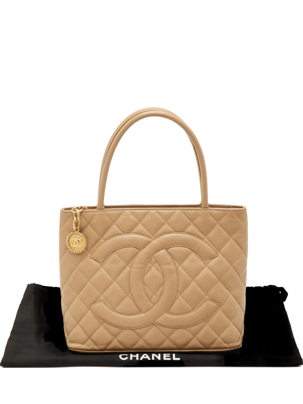 CHANEL Pre-Owned 2006-2008 Medallion quilted tote bag - Nude