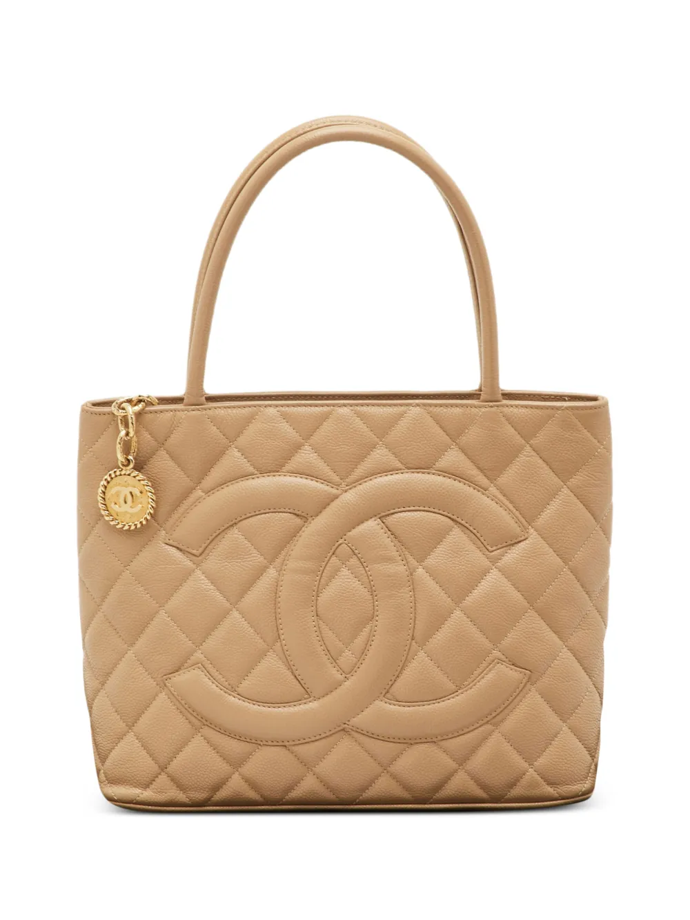CHANEL Pre-Owned 2006-2008 Medallion quilted tote bag - Toni neutri