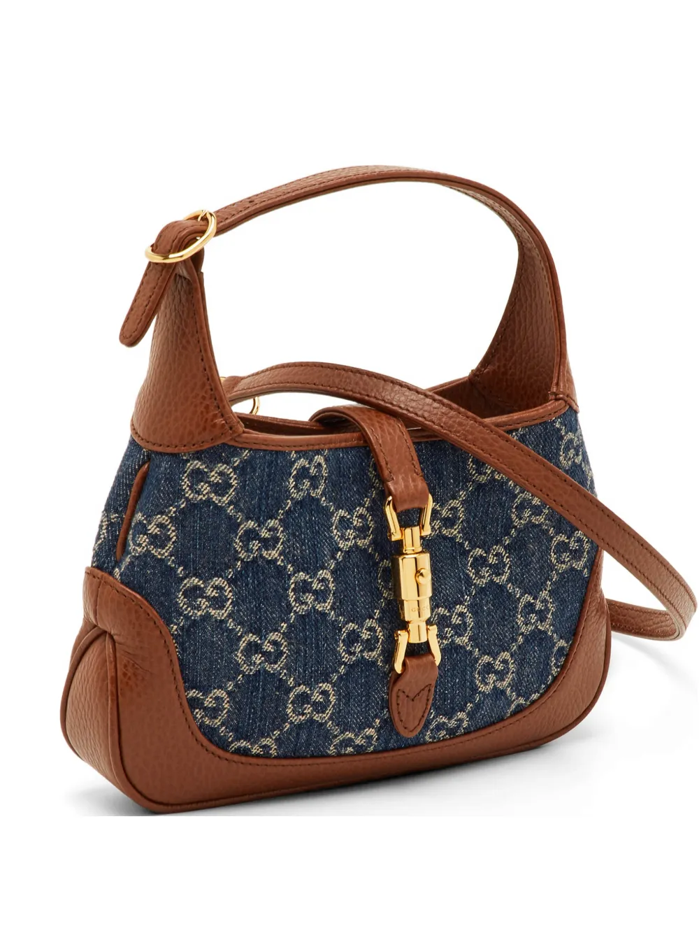 Gucci Pre-Owned Jackie 1961 GG denim shoulder bag - Blu