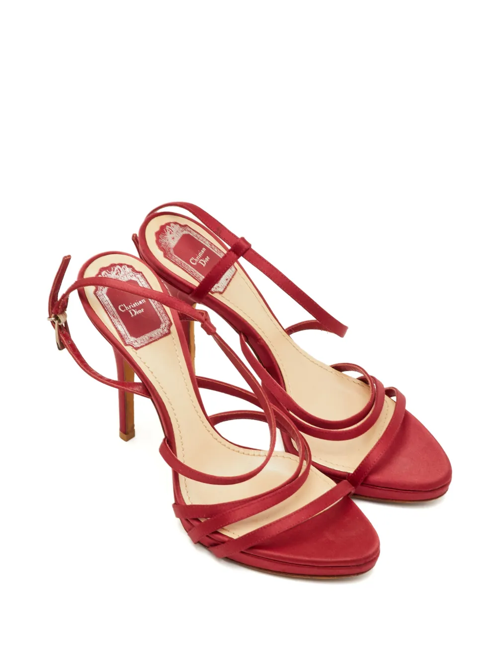 Christian Dior Pre-Owned strappy slingback sandals - Red