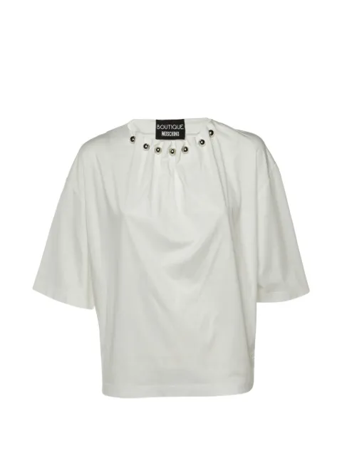 Boutique Moschino 2018 pleated metal-motif T-shirt