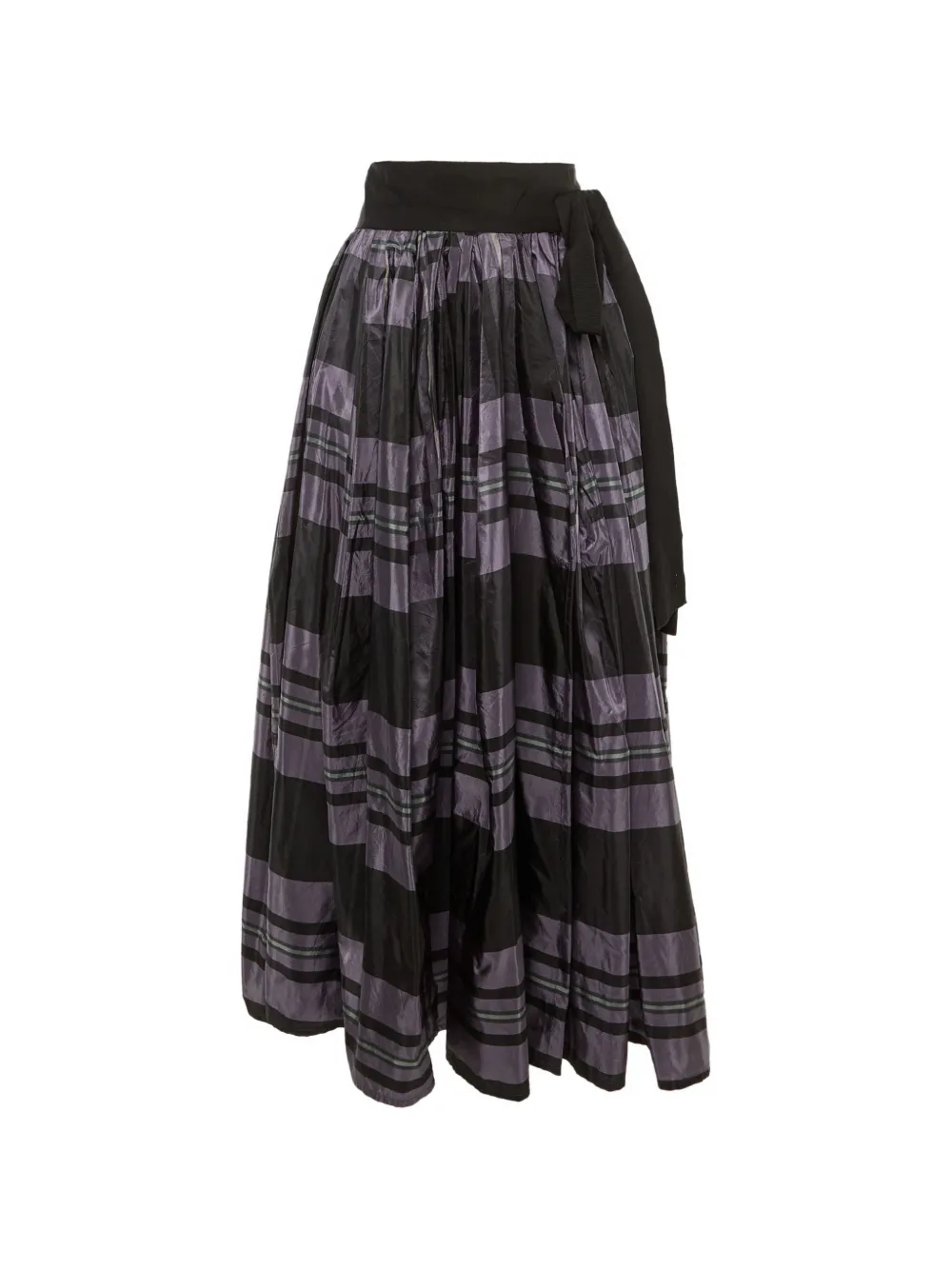 Lanvin Pre-Owned checkered-print maxi skirt - Nero