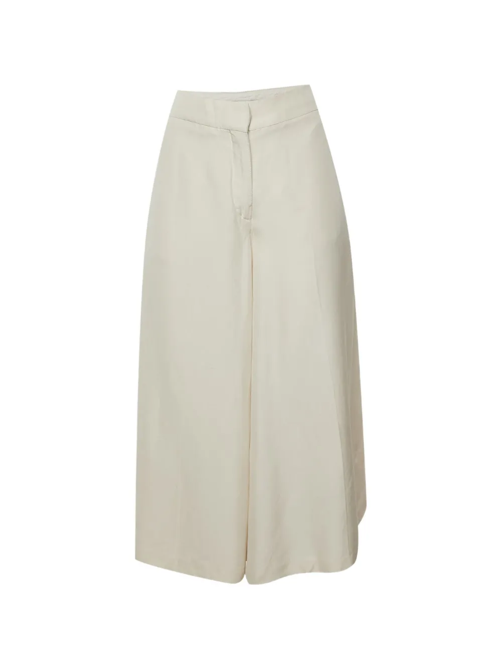 Pre-owned Valentino Silk Crepe Culottes In Neutral