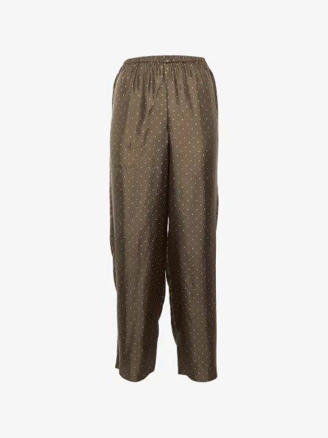 Theory dot-print wide-leg trousers
