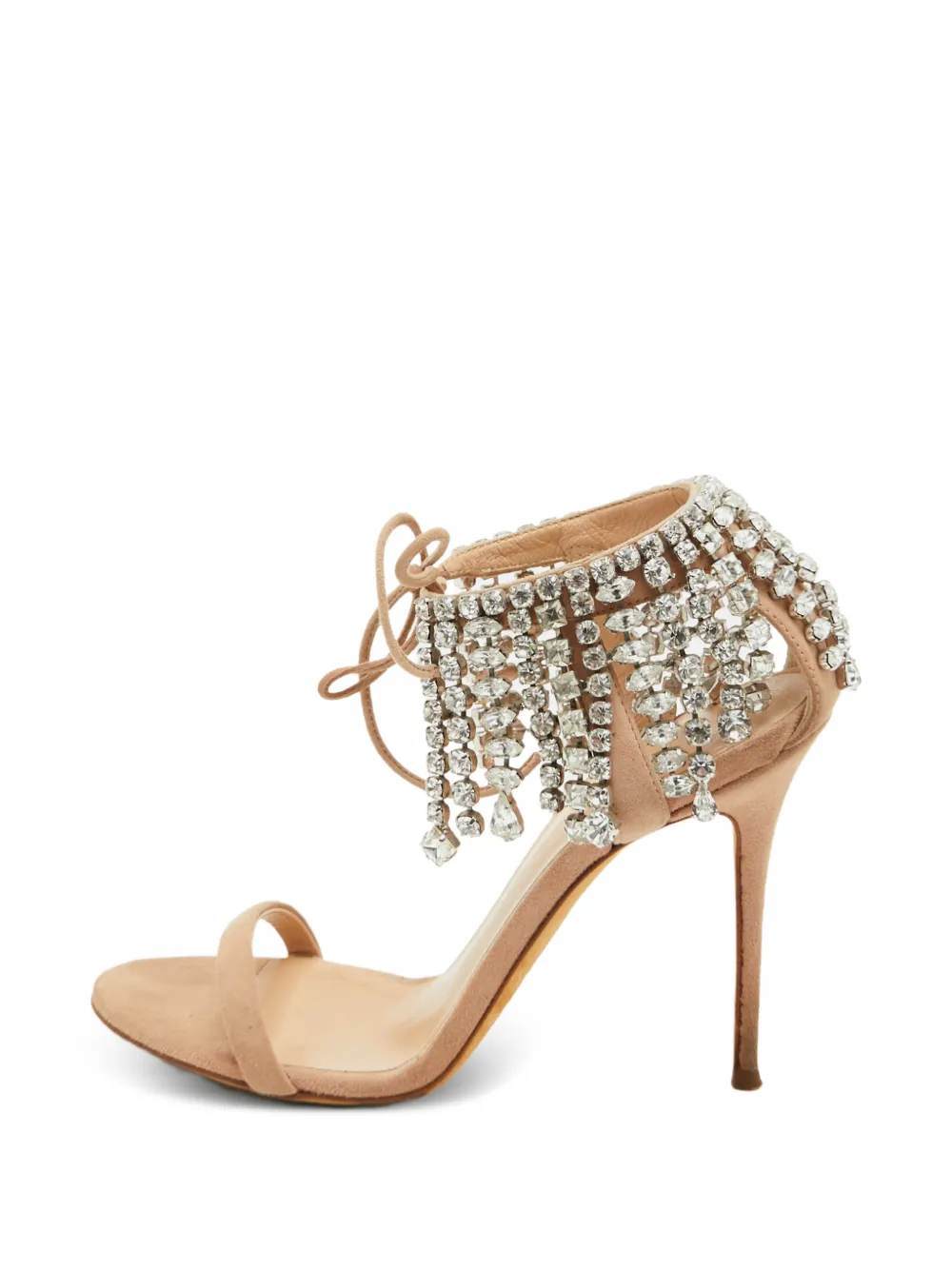 Giuseppe Zanotti Vintage Carrie crystal-embellished ankle-strap sandals - Toni neutri
