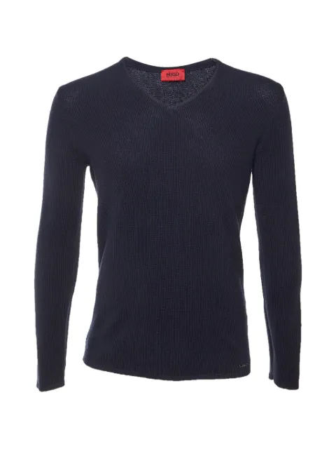 BOSS GREEN HUGO BOSS playera de tejido gofrado y mangas largas