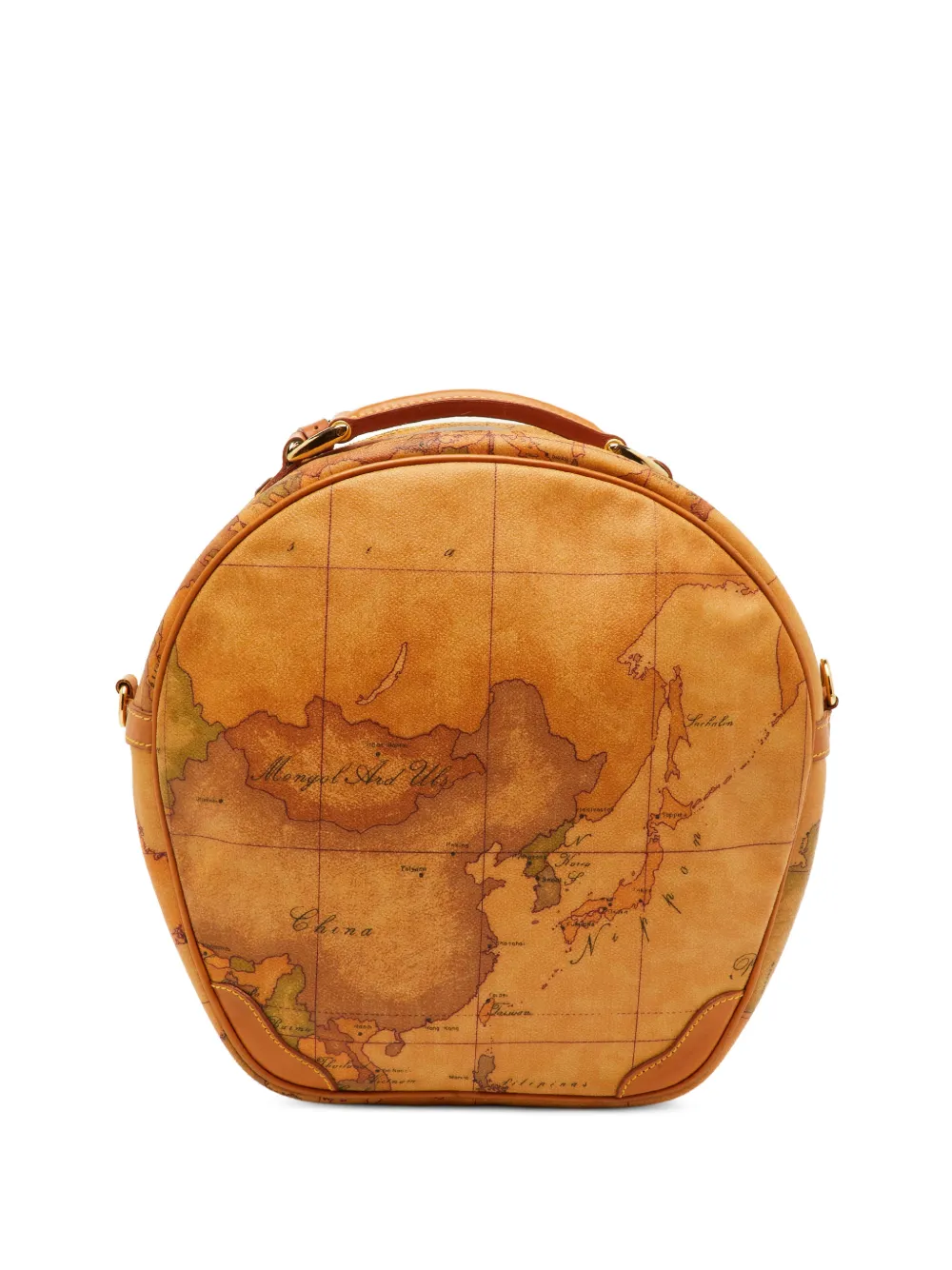 ALVIERO MARTINI 1° CLASSE Geo map print crossbody bag - Toni neutri