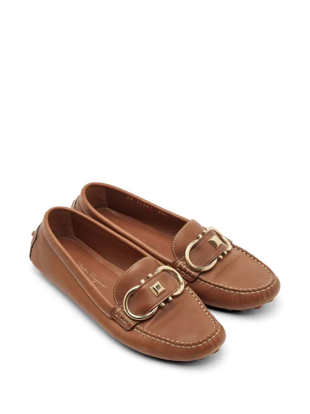 Ferragamo Pre-Owned Gancini loafers - Marrone