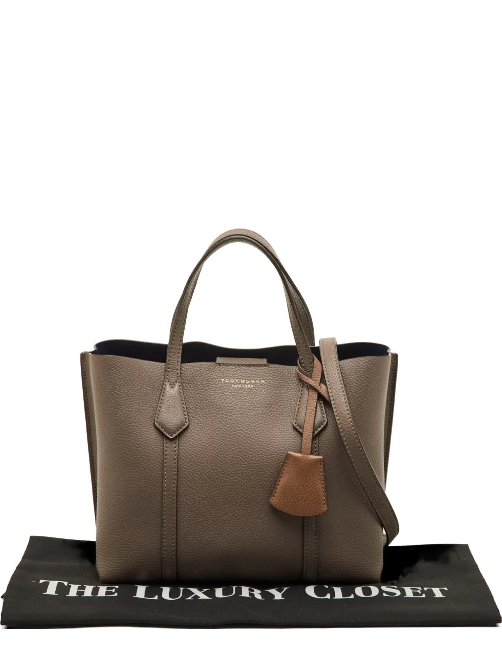 Tory Burch Perry small leather tote bag - Marrone