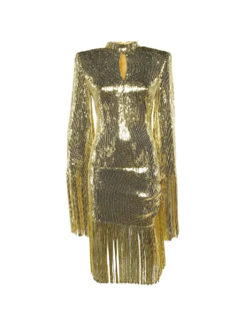 Balmain Pre-Owned Sequin fringed dress