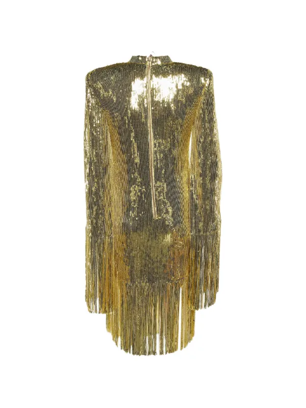 balmain gold sequin dress the dress was the moment @balmain