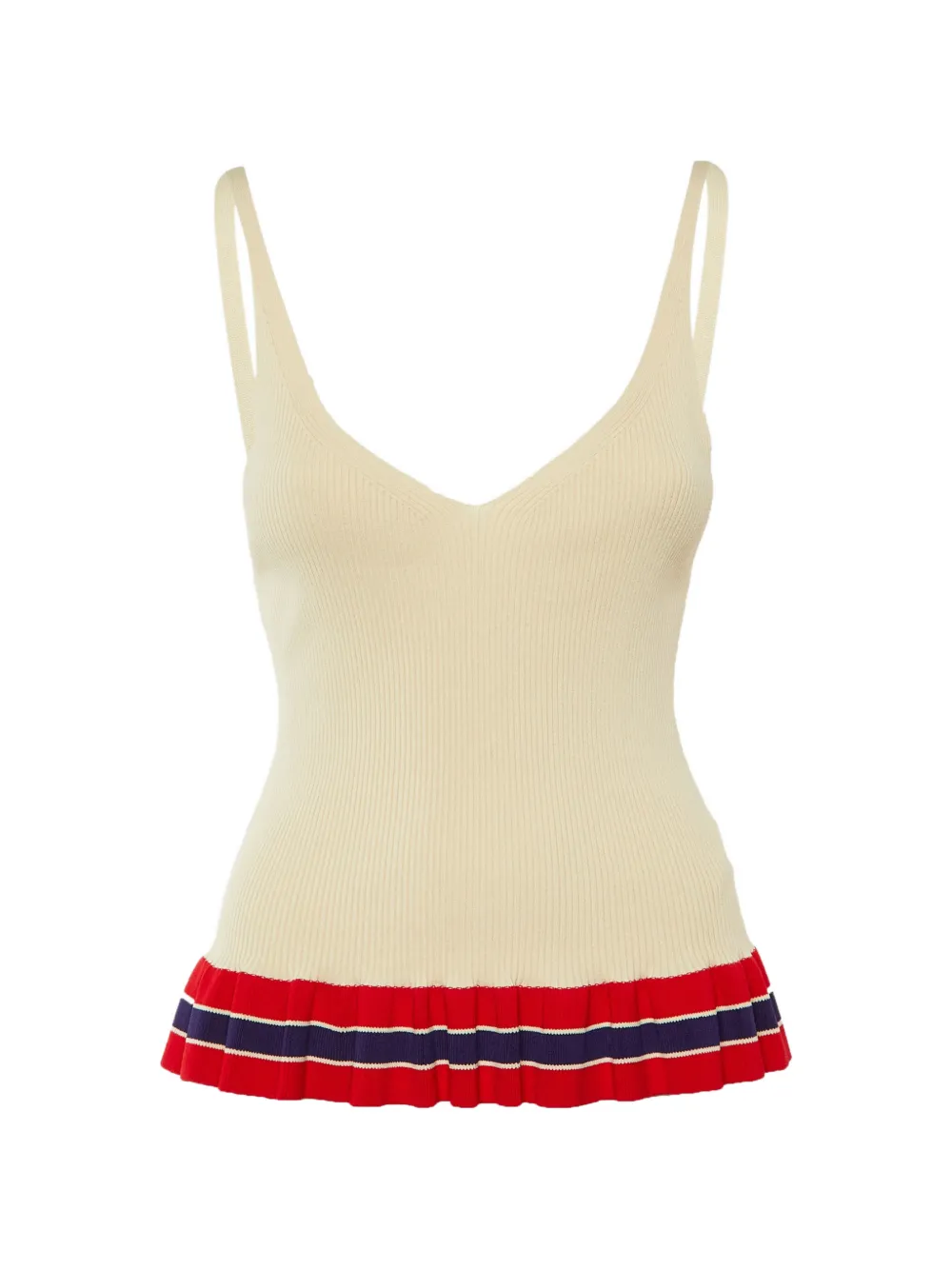 SANDRO ruffled rib-knit top - Toni neutri