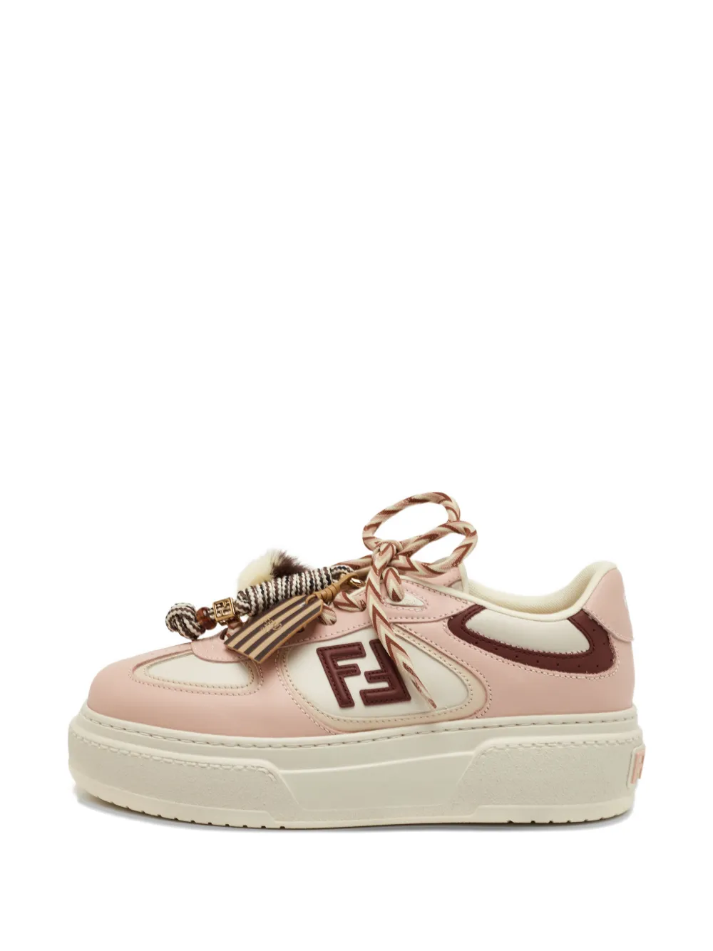 Fendi Pre-Owned Match Charm lace-up sneakers - Mehrfarbig