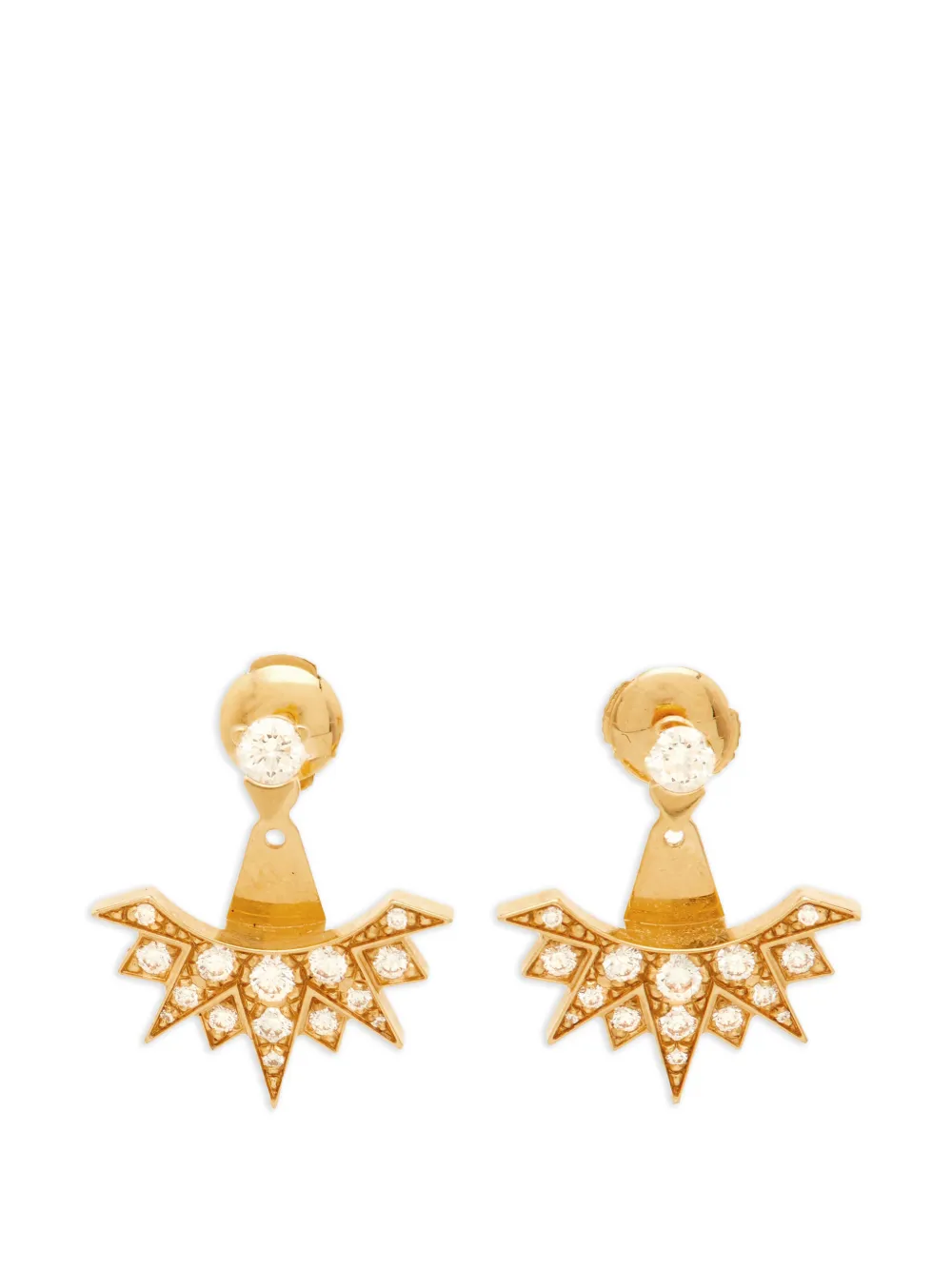 Pre-owned Piaget Sunlight 钻石耳环 In Gold