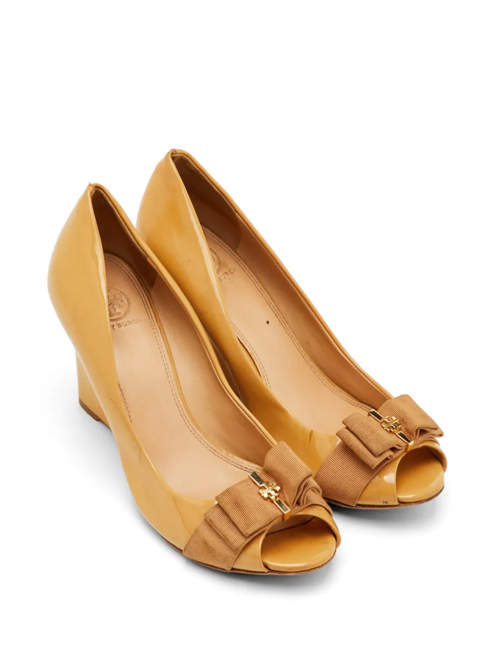 Tory Burch Trudy peep-toe wedge pumps - Toni neutri