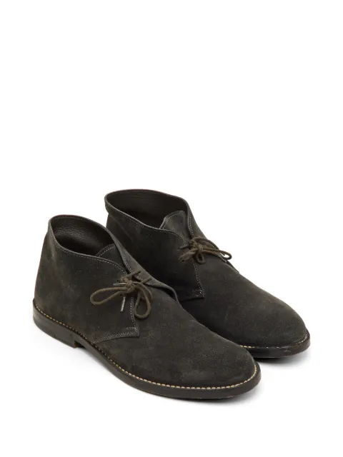 Bottega Veneta Pre-Owned round-toe suede derby boots