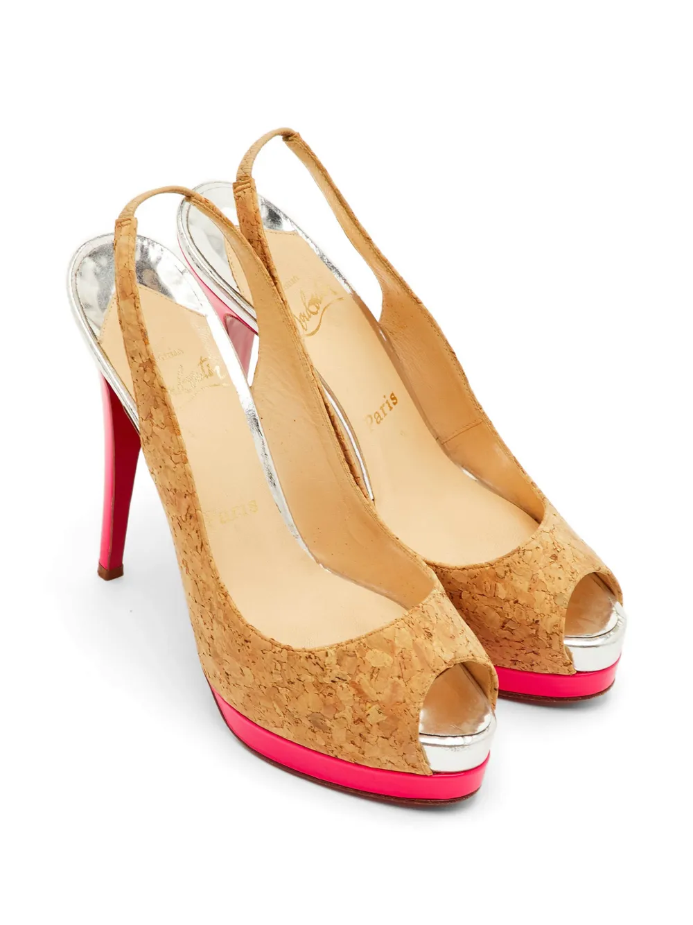 Christian Louboutin Pre-Owned Catenita platform sandals - Nude