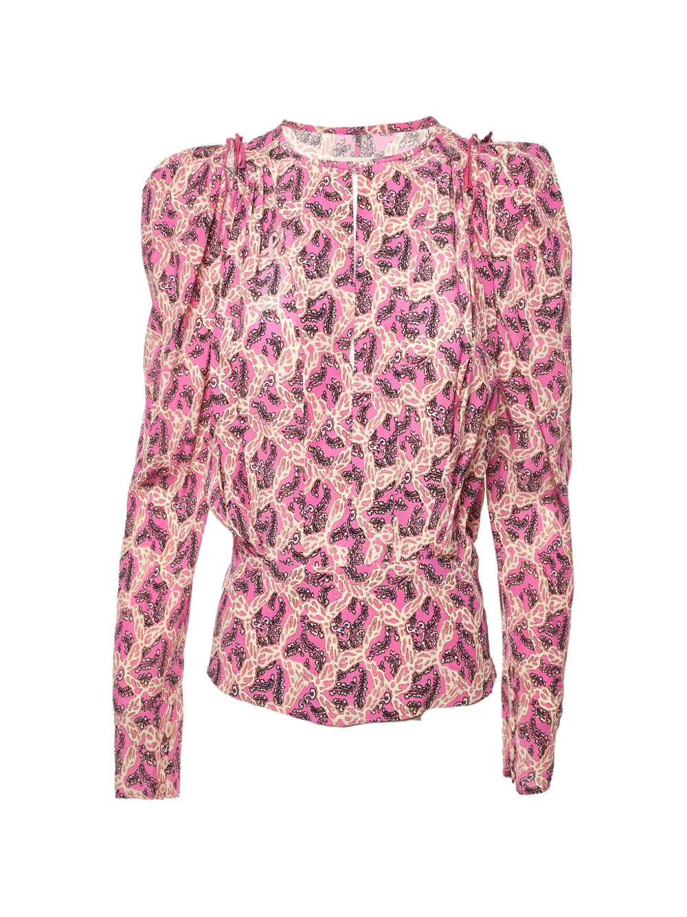 ISABEL MARANT Zarga pleated top - Rosa