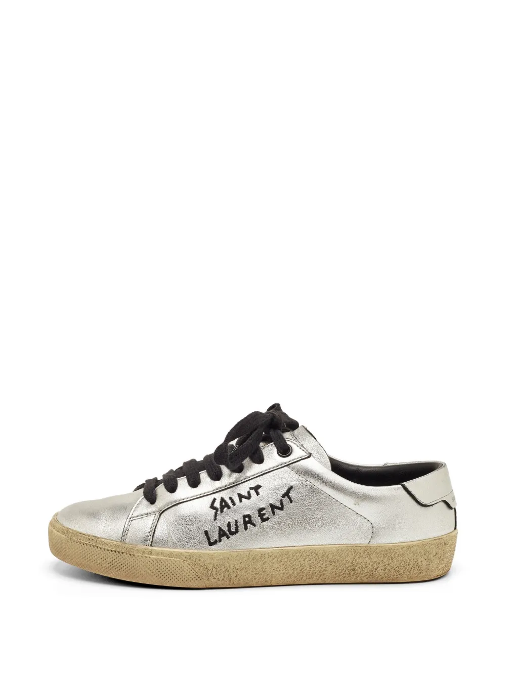 Saint Laurent Pre-Owned Court Classic leather sneakers - Silber