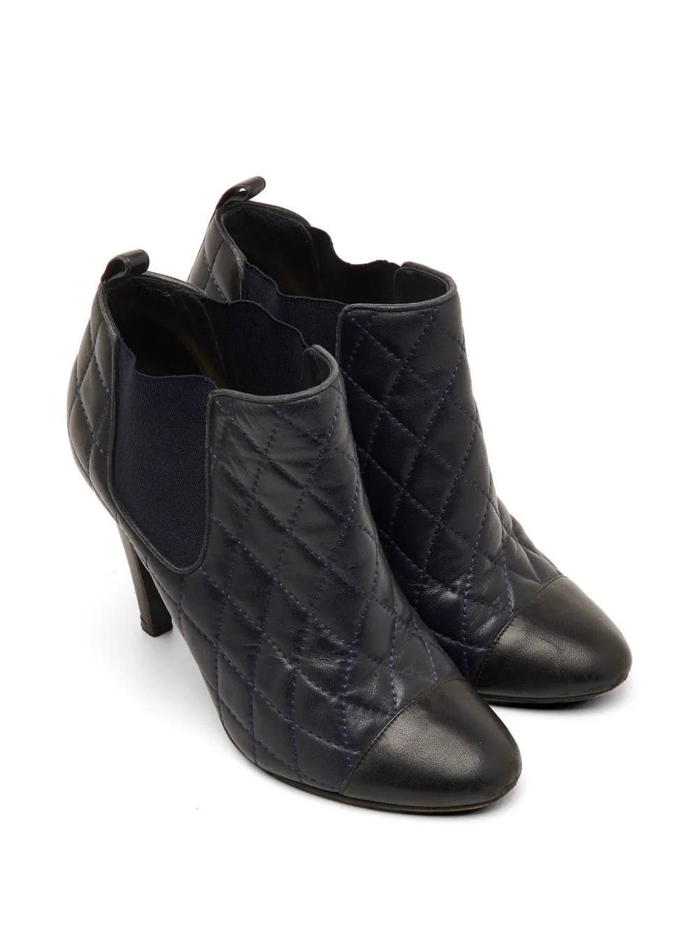 CHANEL Pre-Owned quilted ankle boots - Blue