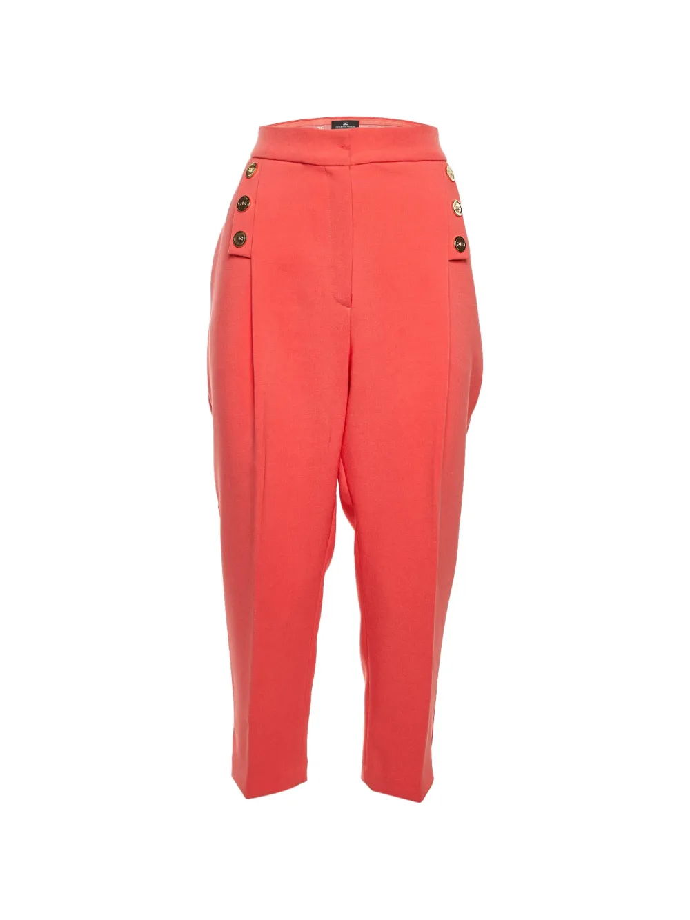 Elisabetta Franchi tapered crepe trousers - Rosso