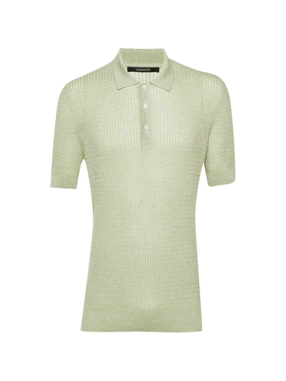424 wavy knit polo shirt - Verde