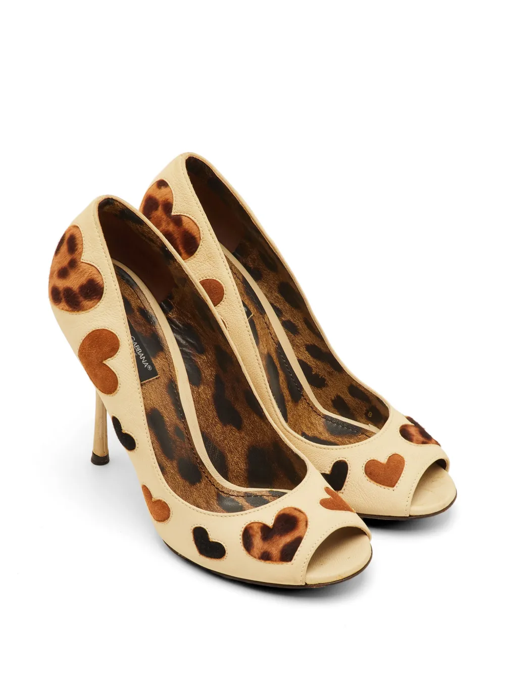 Dolce & Gabbana Pre-Owned Hearts suede heeled pumps - Toni neutri