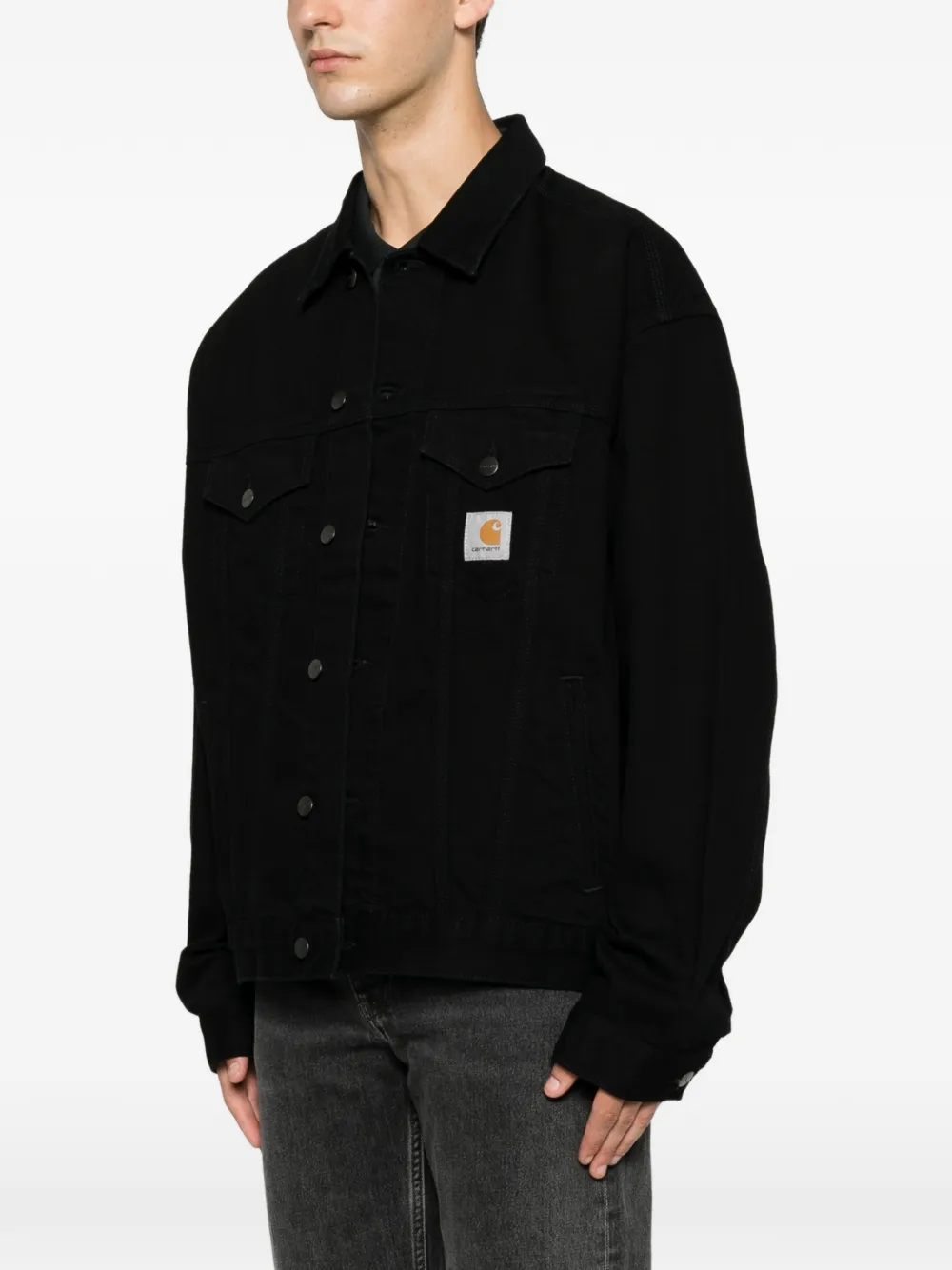 Carhartt WIP Helston jack met knopen Zwart