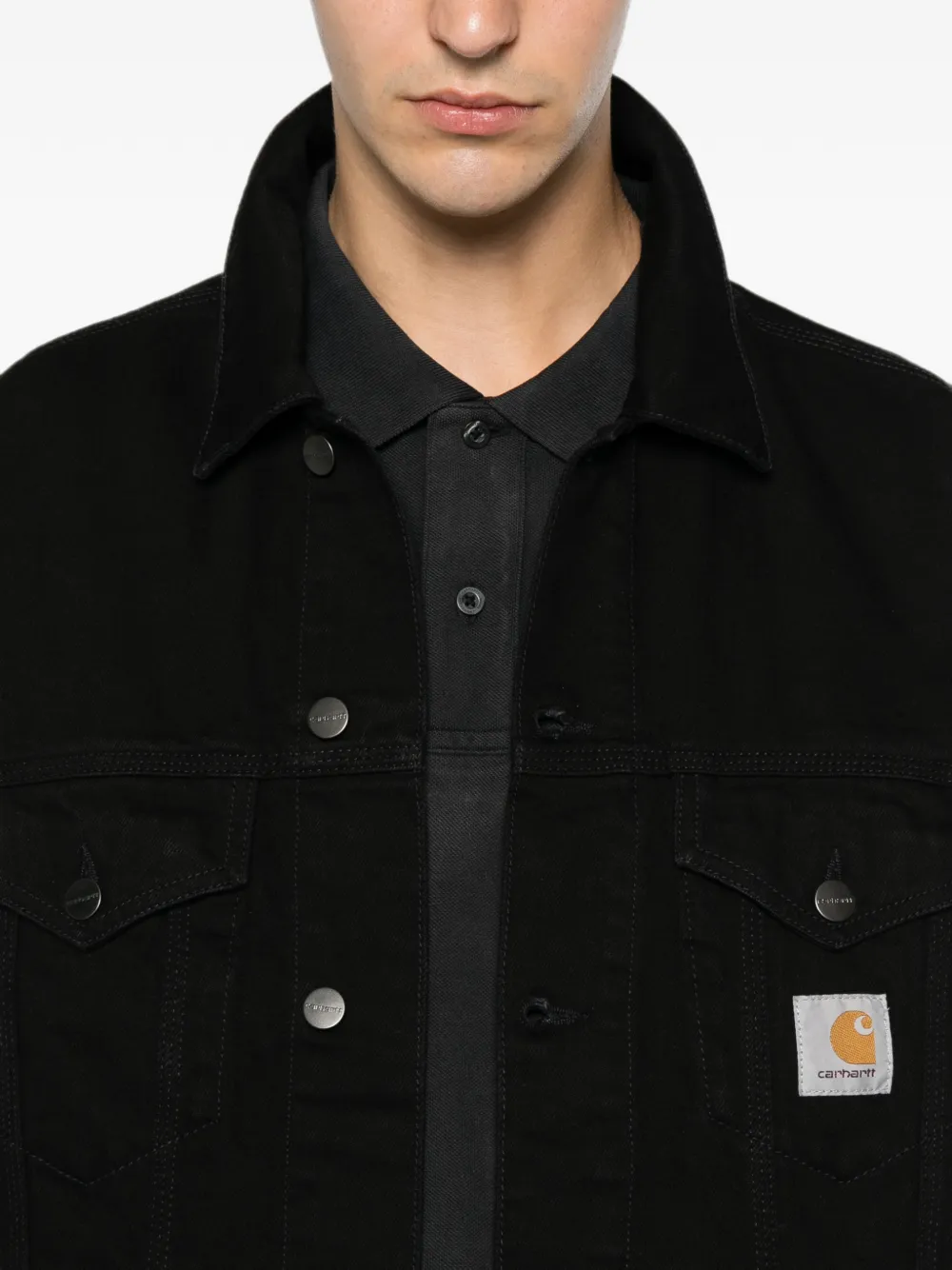 Carhartt WIP Helston jack met knopen Zwart