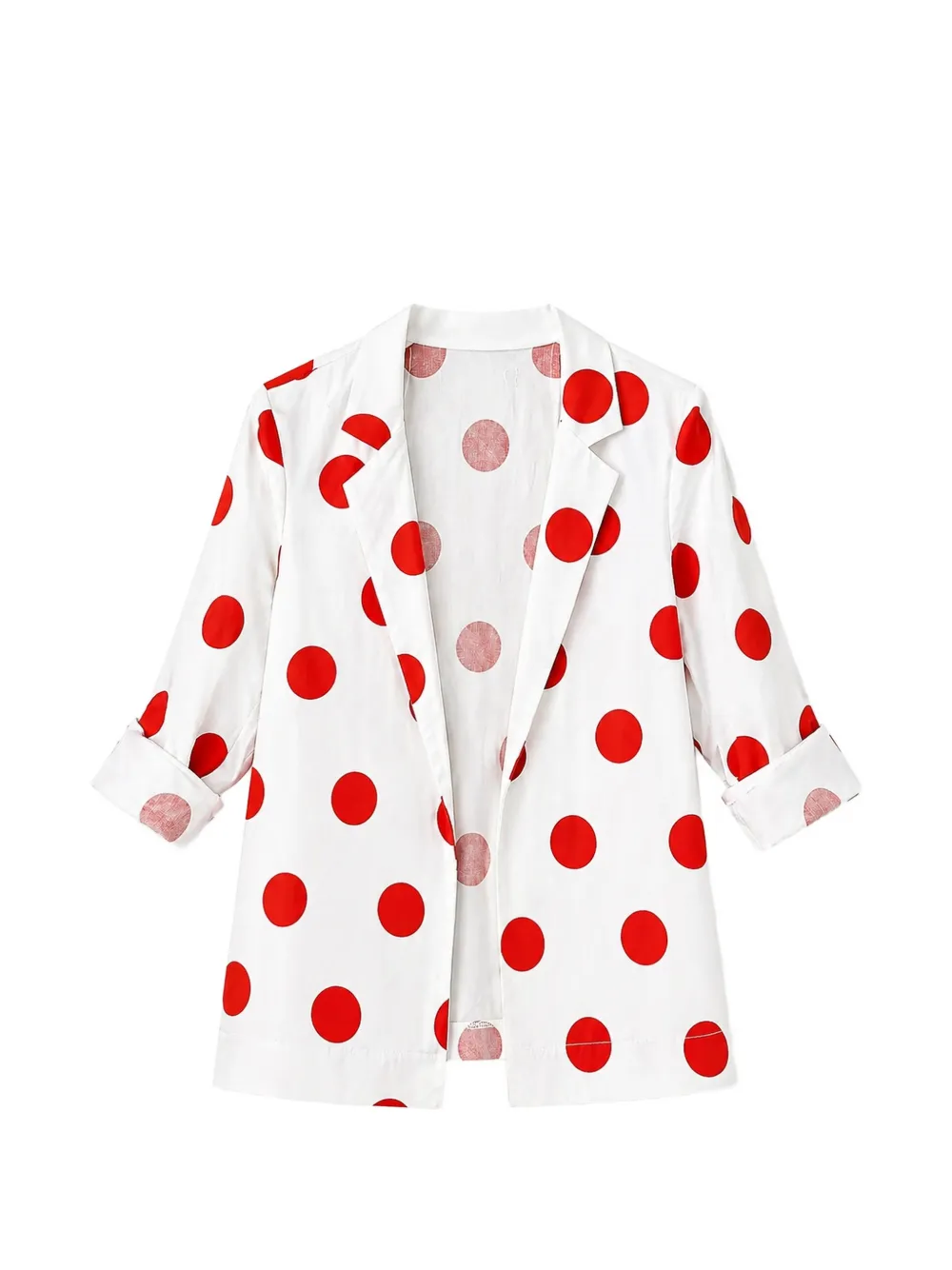 Cucu Lab polka-dot poplin blazer - Bianco