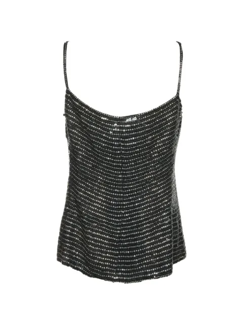 Emporio Armani Pre-Owned sequin-embellished silk tank top