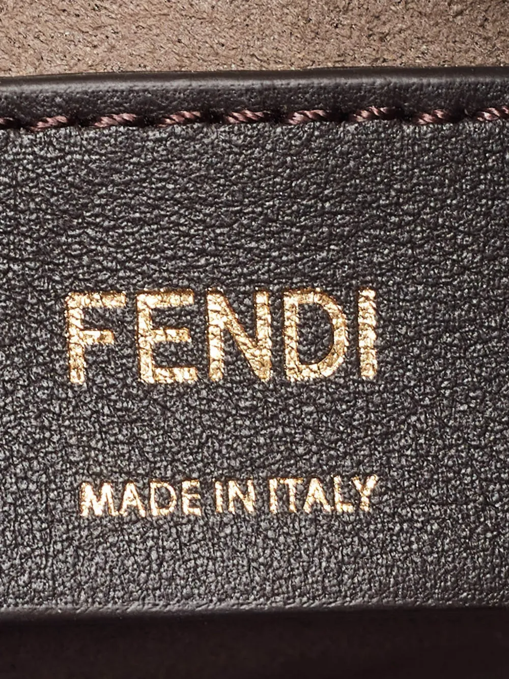  Fendi Pre-owned 2018 Mon Tresor Ff Embossed Bucket Bag - Marrone 