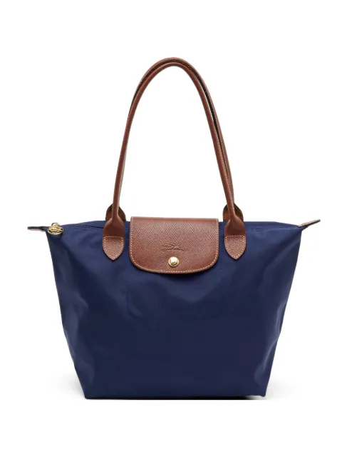 Longchamp Le Pliage leather flap tote bag