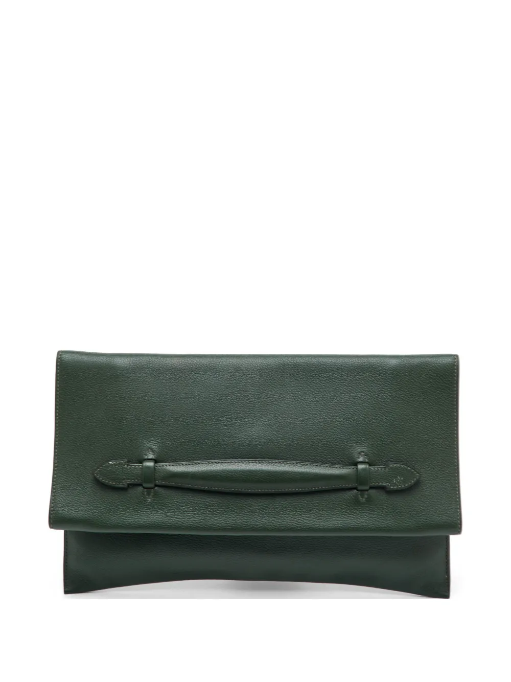 Hermès Pre-Owned Pliplat leather clutch bag - Green