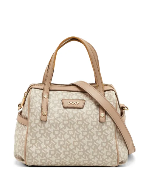 MCM Pre-Owned monogram-pattern leather-trim tote bag