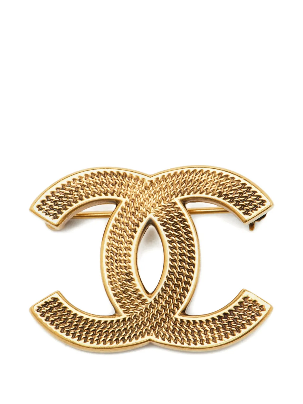 CHANEL Pre-Owned Spilla con motivo CC - Oro