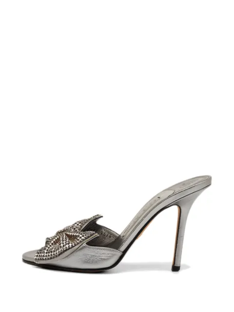 Gina crystal-embellished bow sandals