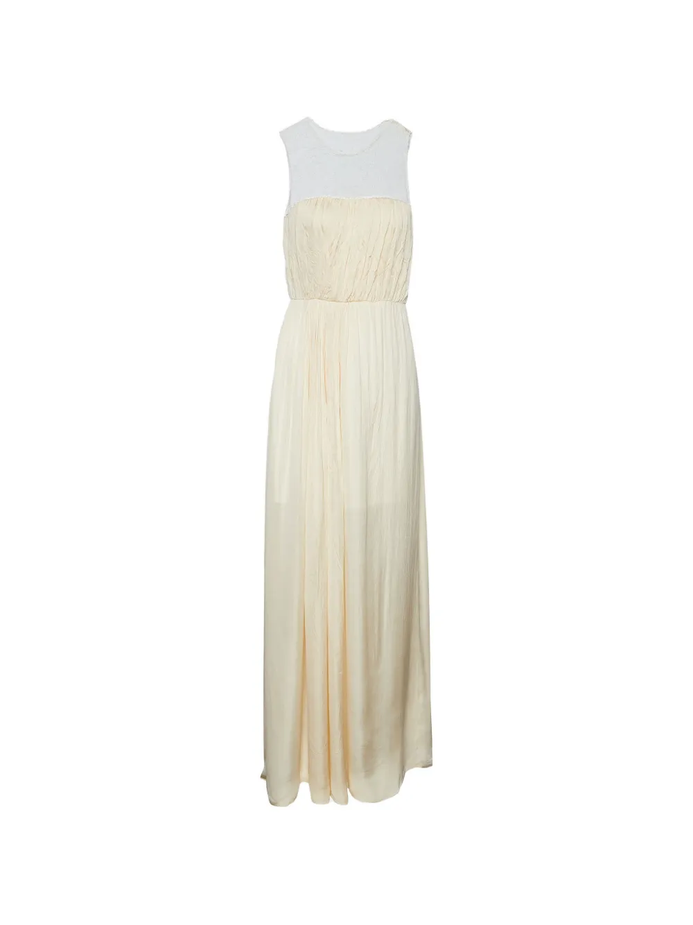 Stella McCartney Pre-Owned lace-panel sleeveless maxi dress - Toni neutri