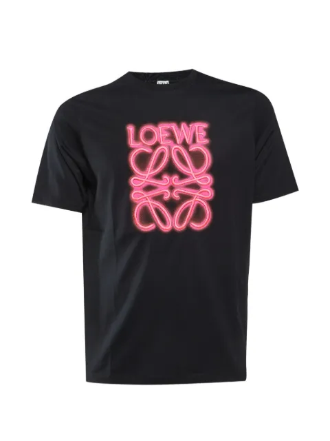 Loewe Pre-Owned Anagram-print neon T-shirt