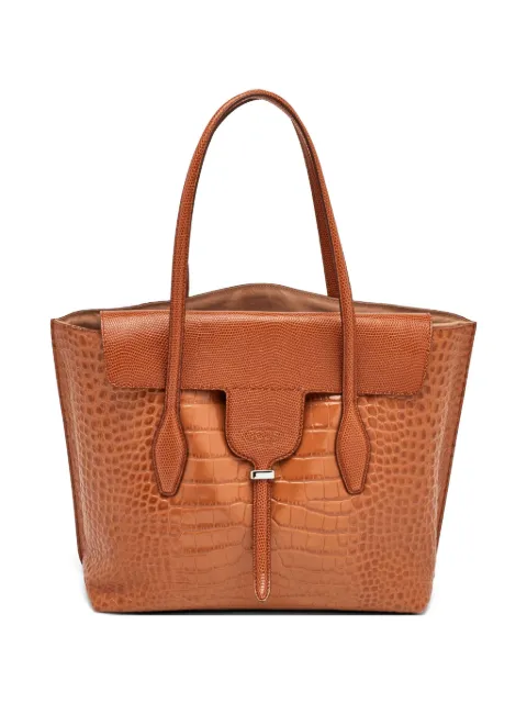 Tod's Vintage Joy croc-embossed tote bag