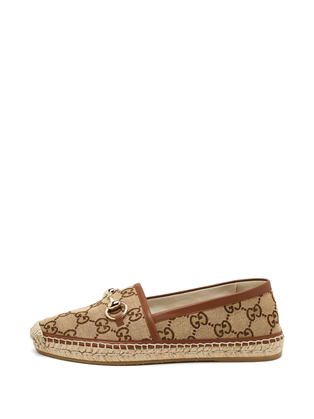 Gucci Pre-Owned Horsebit GG canvas espadrilles - Nude
