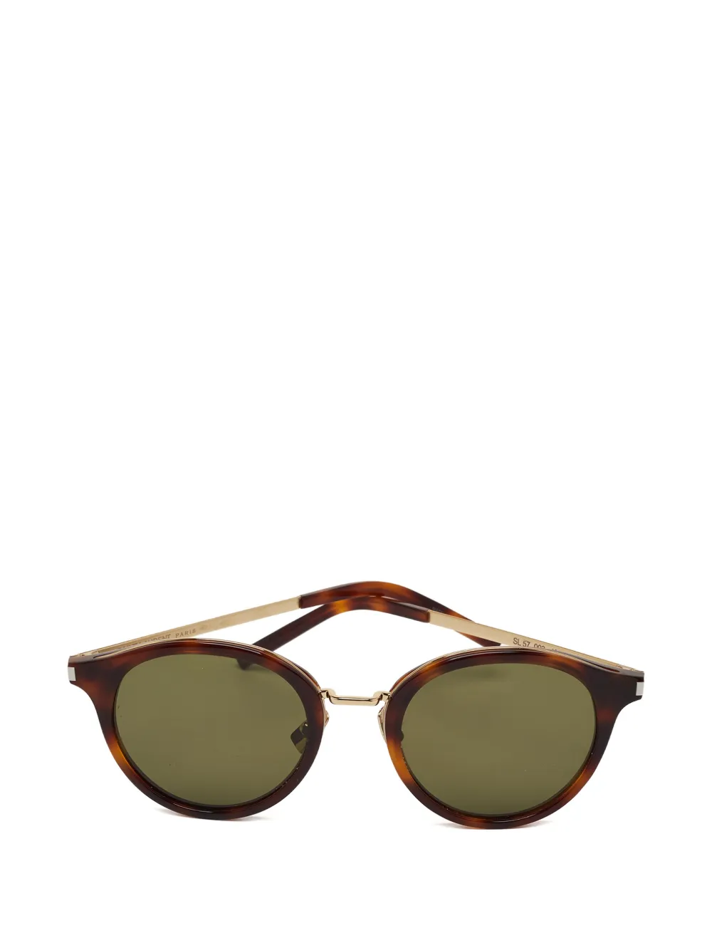 Saint Laurent Pre-Owned SL 057 tortoise-shell sunglasses - Braun