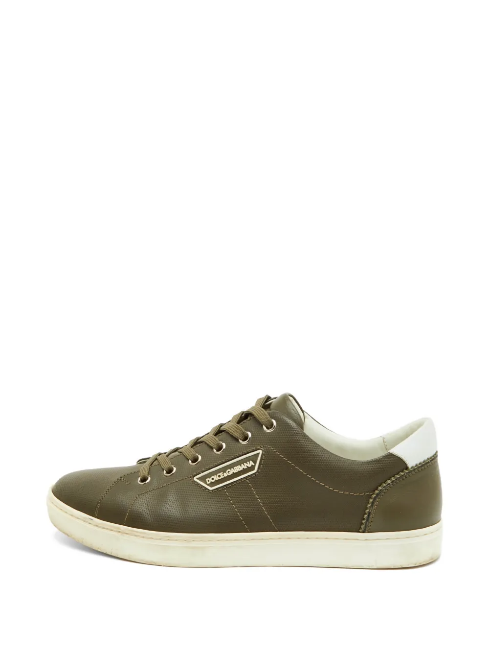 Dolce & Gabbana Pre-Owned low-top leather sneakers - Verde