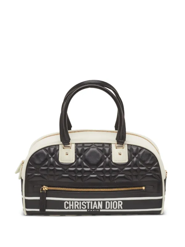 Dior Pre-owned Medium Vibe Bowling Bag in Black