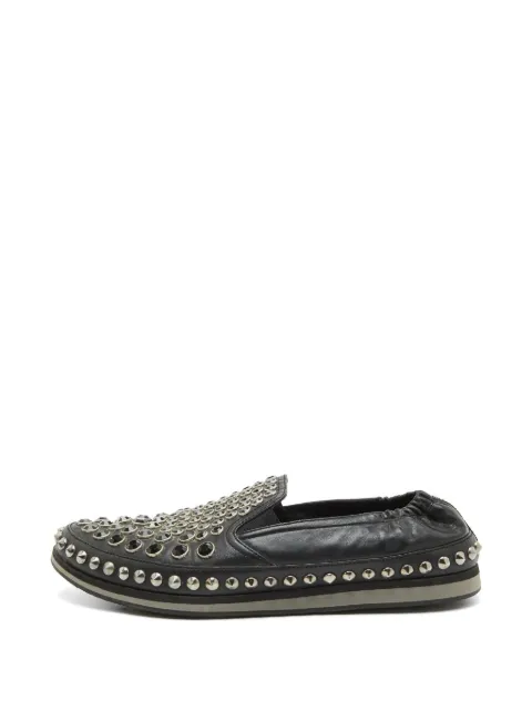 Prada Pre-Owned studded slip-on sneakers