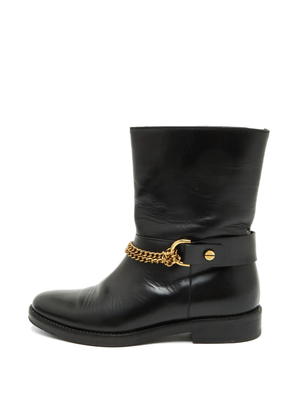 Lanvin Pre-Owned chain-link ankle boots - Nero