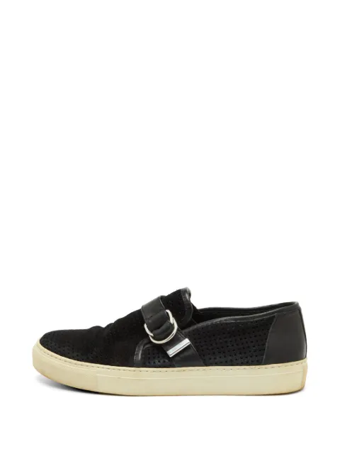 Balmain Pre-Owned Perforated slip-on sneakers