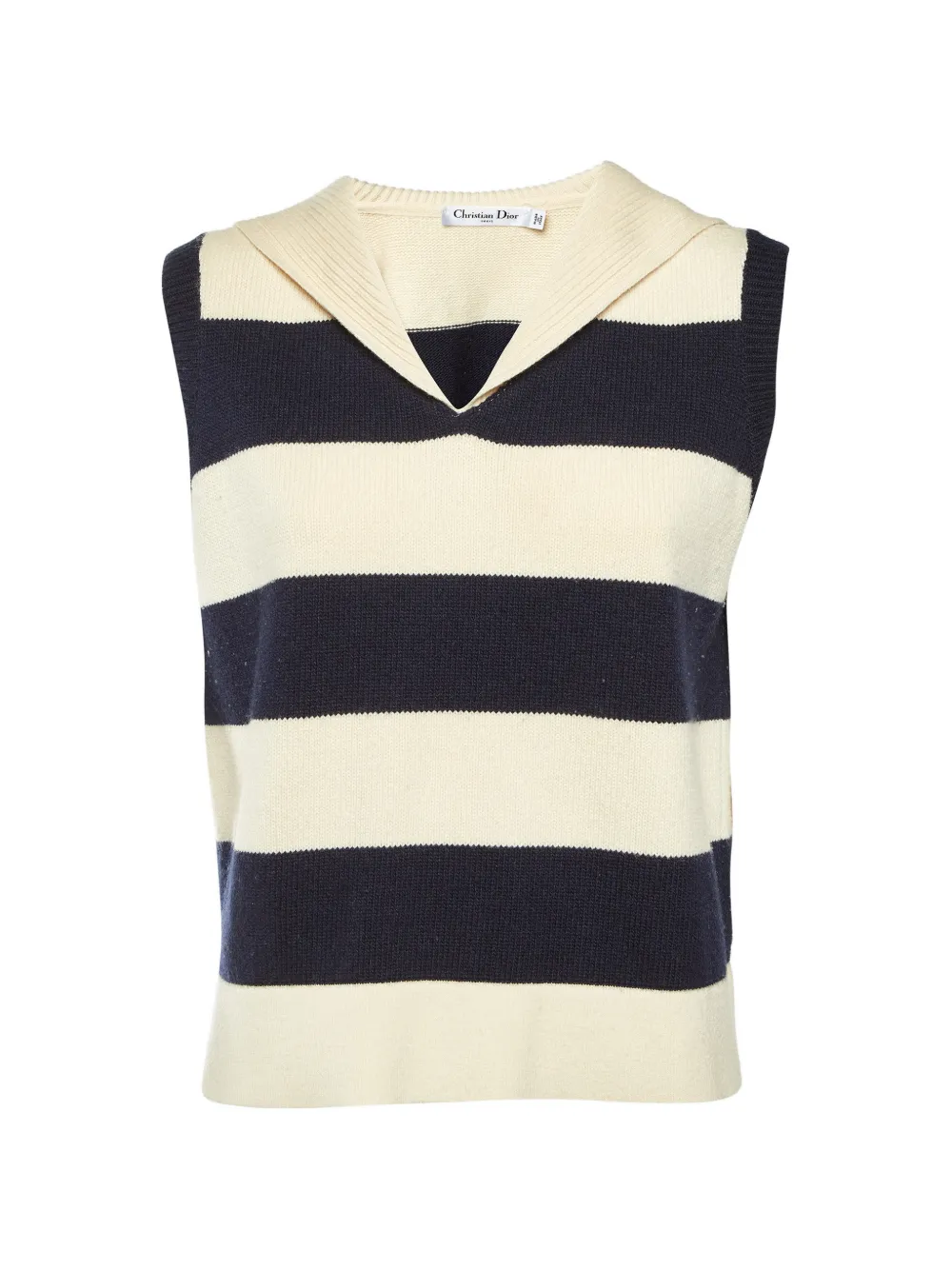 Christian Dior Pre-Owned striped sleeveless sweater - Toni neutri